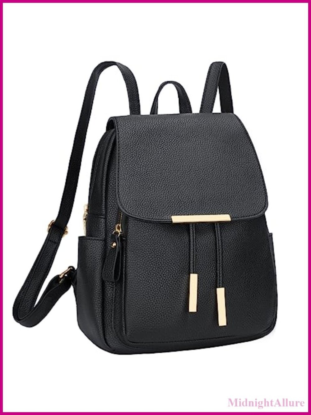 Faux Leather Trendy Backpack Purse Travel Daypack Shoulder Bag